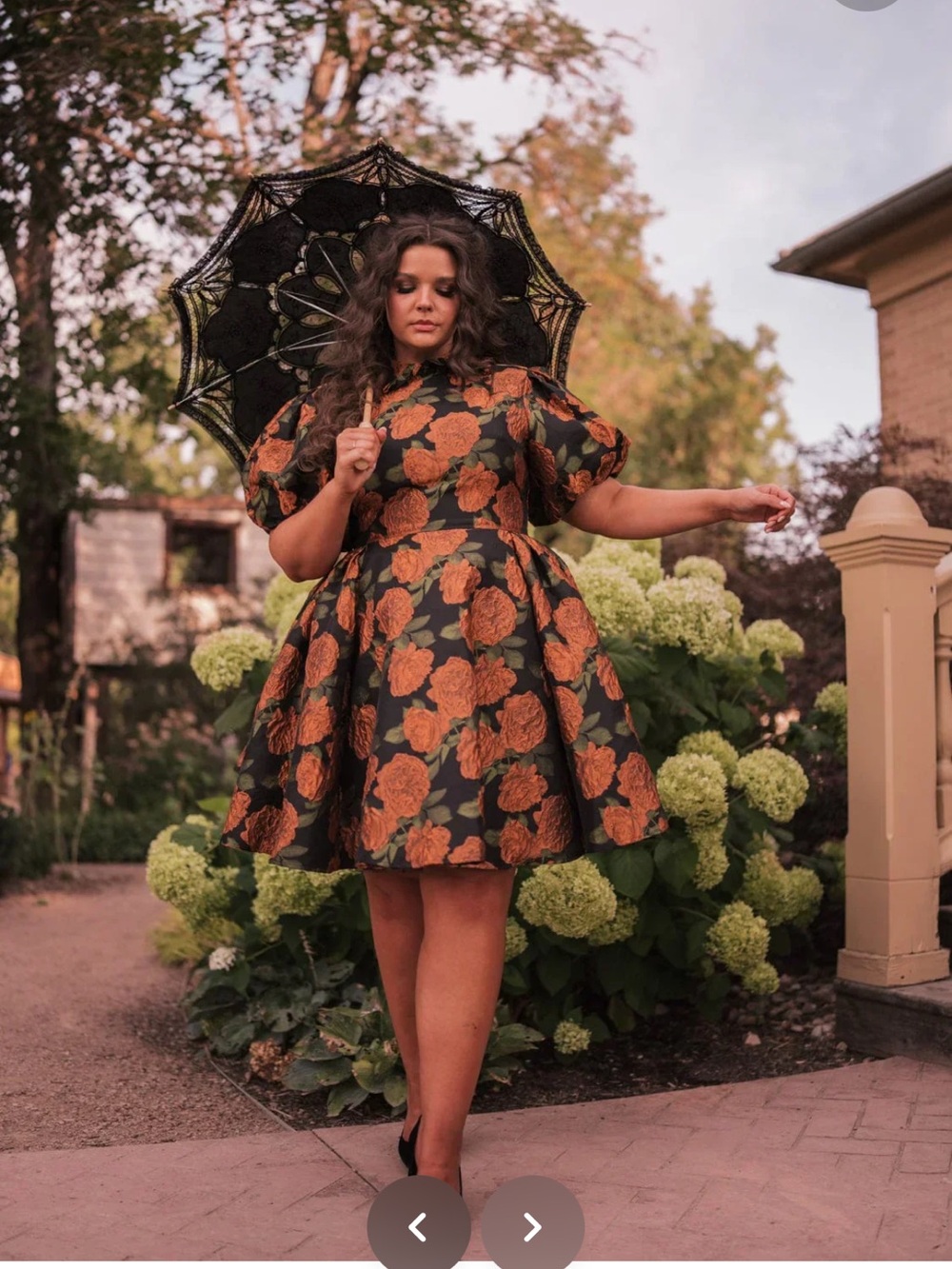 Jessakae Sylvia dress 1x NWT puff sleeve elegant floral plus size wedding guest